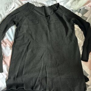 Black Off shoulder Long Sleeve Shirt